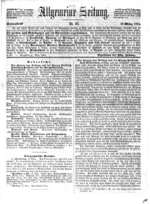 Allgemeine Zeitung Samstag 26. März 1864