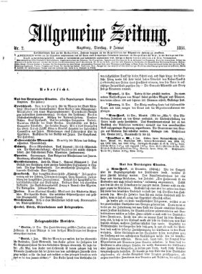 Allgemeine Zeitung Dienstag 2. Januar 1866