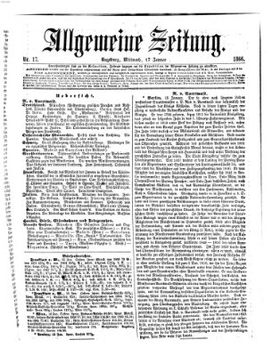 Allgemeine Zeitung Mittwoch 17. Januar 1866