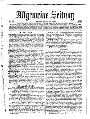 Allgemeine Zeitung Freitag 26. Januar 1866