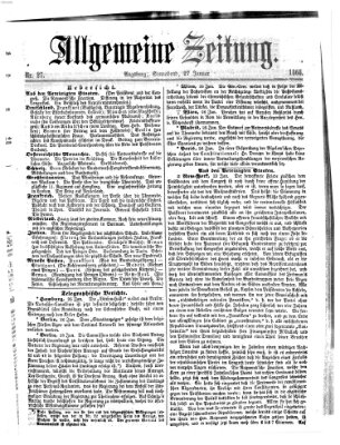 Allgemeine Zeitung Samstag 27. Januar 1866