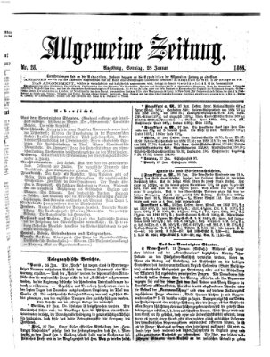 Allgemeine Zeitung Sonntag 28. Januar 1866