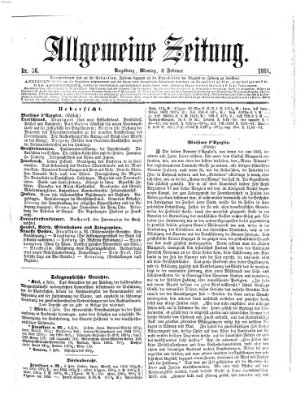 Allgemeine Zeitung Montag 5. Februar 1866