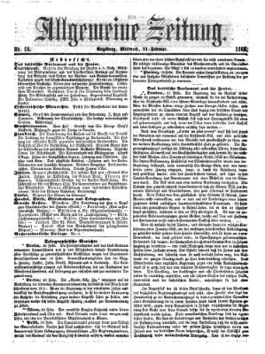 Allgemeine Zeitung Mittwoch 21. Februar 1866