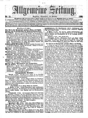 Allgemeine Zeitung Samstag 24. Februar 1866