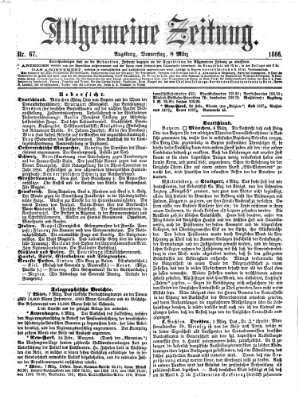 Allgemeine Zeitung Donnerstag 8. März 1866