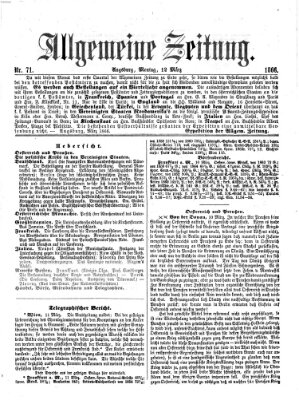 Allgemeine Zeitung Montag 12. März 1866