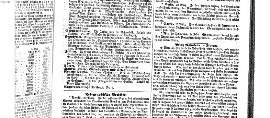 Allgemeine Zeitung Mittwoch 21. März 1866