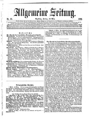 Allgemeine Zeitung Freitag 23. März 1866