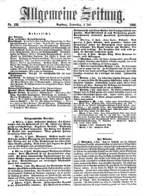 Allgemeine Zeitung Donnerstag 5. Juli 1866