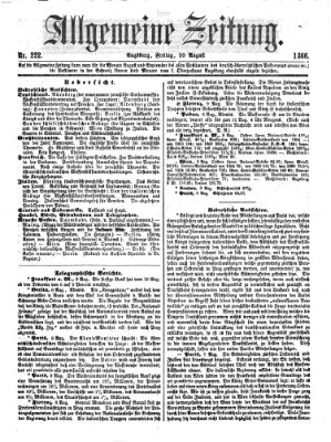 Allgemeine Zeitung Freitag 10. August 1866