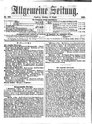 Allgemeine Zeitung Dienstag 14. August 1866