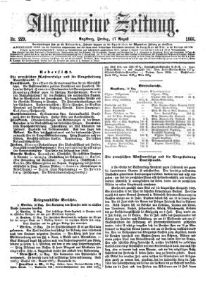 Allgemeine Zeitung Freitag 17. August 1866