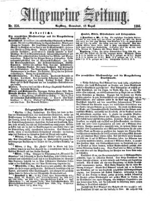 Allgemeine Zeitung Samstag 18. August 1866