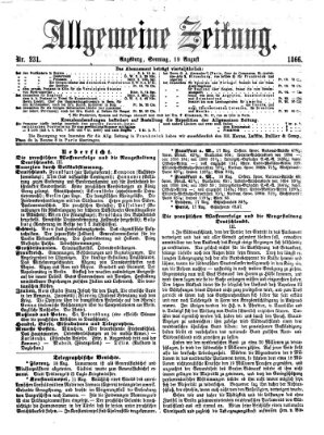 Allgemeine Zeitung Sonntag 19. August 1866