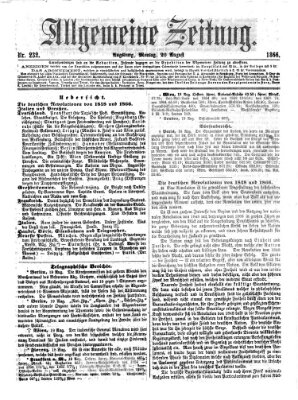 Allgemeine Zeitung Montag 20. August 1866