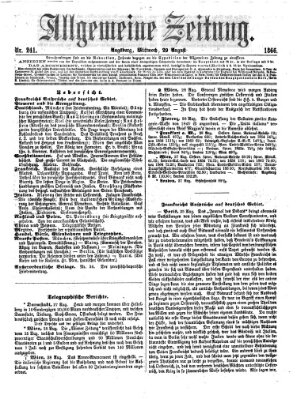 Allgemeine Zeitung Mittwoch 29. August 1866