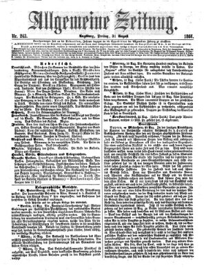 Allgemeine Zeitung Freitag 31. August 1866