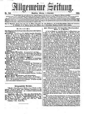 Allgemeine Zeitung Montag 3. September 1866
