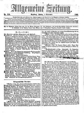 Allgemeine Zeitung Freitag 7. September 1866