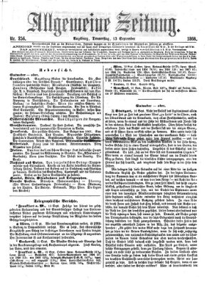 Allgemeine Zeitung Donnerstag 13. September 1866