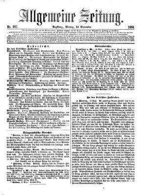 Allgemeine Zeitung Montag 24. September 1866