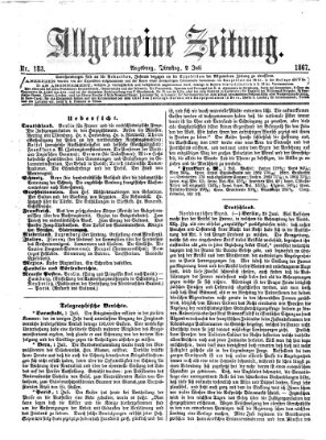 Allgemeine Zeitung Dienstag 2. Juli 1867