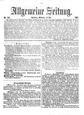 Allgemeine Zeitung Mittwoch 10. Juli 1867