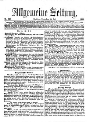 Allgemeine Zeitung Donnerstag 11. Juli 1867