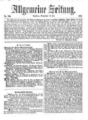 Allgemeine Zeitung Samstag 13. Juli 1867