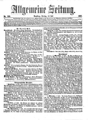 Allgemeine Zeitung Freitag 19. Juli 1867