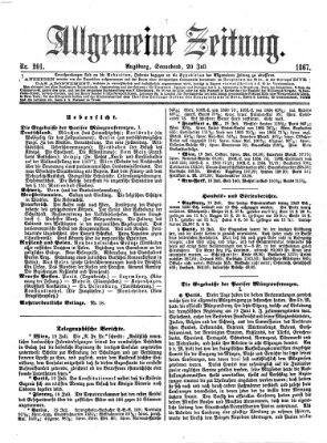 Allgemeine Zeitung Samstag 20. Juli 1867