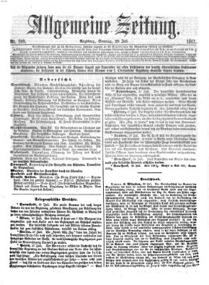 Allgemeine Zeitung Sonntag 28. Juli 1867