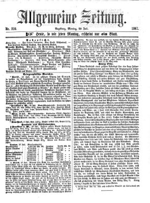 Allgemeine Zeitung Montag 29. Juli 1867