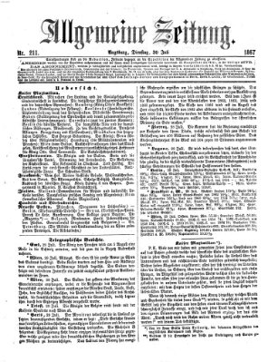 Allgemeine Zeitung Dienstag 30. Juli 1867