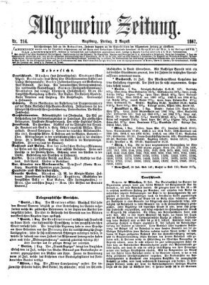 Allgemeine Zeitung Freitag 2. August 1867