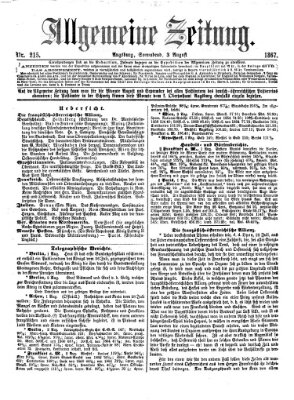 Allgemeine Zeitung Samstag 3. August 1867