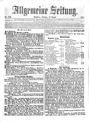 Allgemeine Zeitung Dienstag 20. August 1867