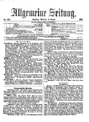 Allgemeine Zeitung Mittwoch 21. August 1867