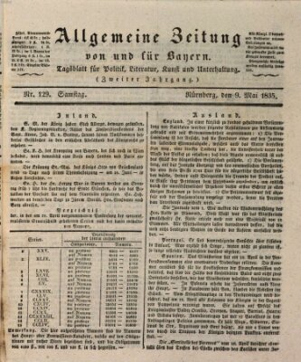 Allgemeine Zeitung von und für Bayern (Fränkischer Kurier) Samstag 9. Mai 1835