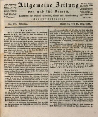 Allgemeine Zeitung von und für Bayern (Fränkischer Kurier) Montag 11. Mai 1835