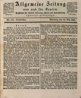 Allgemeine Zeitung von und für Bayern (Fränkischer Kurier) Donnerstag 14. Mai 1835