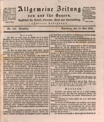 Allgemeine Zeitung von und für Bayern (Fränkischer Kurier) Samstag 23. Mai 1835