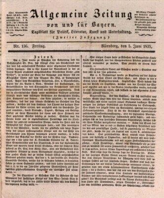 Allgemeine Zeitung von und für Bayern (Fränkischer Kurier) Freitag 5. Juni 1835