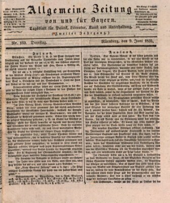 Allgemeine Zeitung von und für Bayern (Fränkischer Kurier) Dienstag 9. Juni 1835