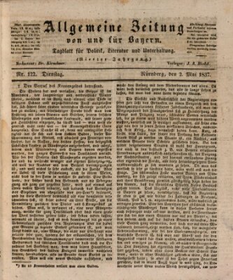 Allgemeine Zeitung von und für Bayern (Fränkischer Kurier) Dienstag 2. Mai 1837