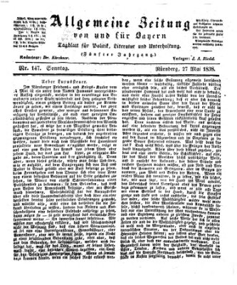 Allgemeine Zeitung von und für Bayern (Fränkischer Kurier) Sonntag 27. Mai 1838