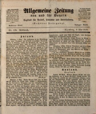 Allgemeine Zeitung von und für Bayern (Fränkischer Kurier) Mittwoch 8. Mai 1839