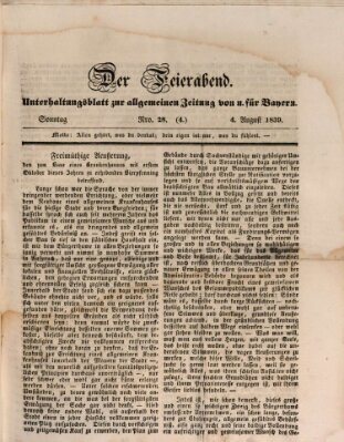 Allgemeine Zeitung von und für Bayern (Fränkischer Kurier) Sonntag 4. August 1839