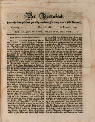 Allgemeine Zeitung von und für Bayern (Fränkischer Kurier) Sonntag 1. Dezember 1839